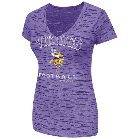 Minnesota Vikings NFL Fitted Tee Shirt  Pride Playing IV Burnout Womens M L NWT - Picture 1 of 4